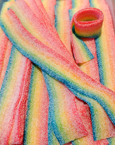 Ruban acide fini multicolore